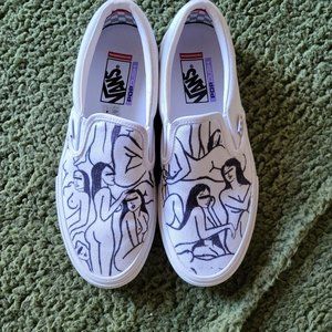 Custom Mac Miller Macadellic VANS Popcush Slip-On Size 8 Mens